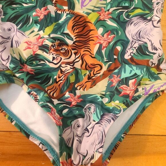 Kenzo Kids Jungle Print Swimsuit Size 2 - Picture 4 of 8